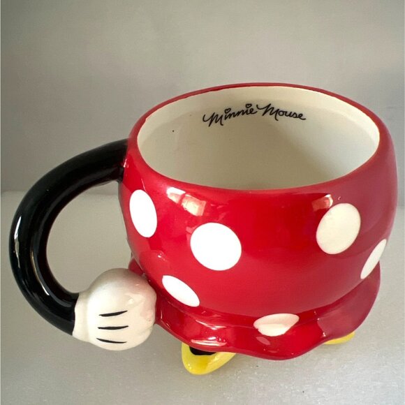 Disney Minnie Mouse Ceramic Mug Original Box Shoes White Gloves Kitchencore - Picture 1 of 7